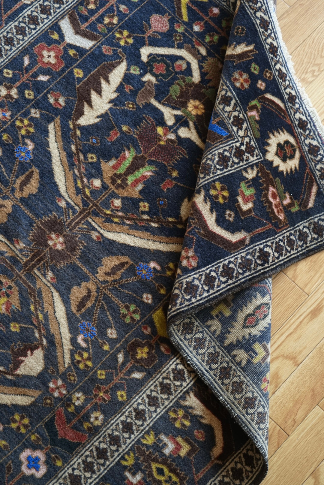 Afghanistan Vintage Baluch Zakani Midnight Navy 1980年代 215 × 121.5 cm No.AF2528