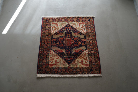 店頭販売 IRAN ANTIQUE KHORASAN KORMANJI 1880年代 85.5×72cm