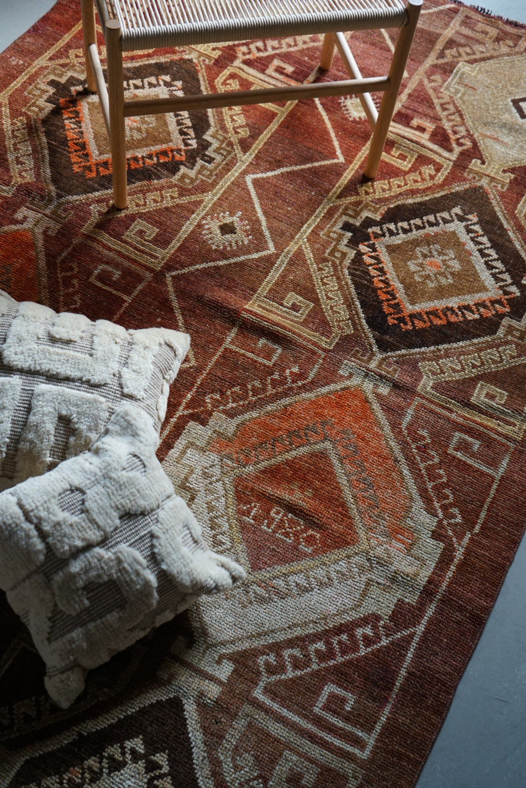 TURKEY VINTAGE ANATORIA BROWN 1980年代 256 × 155 cm No.TR25157