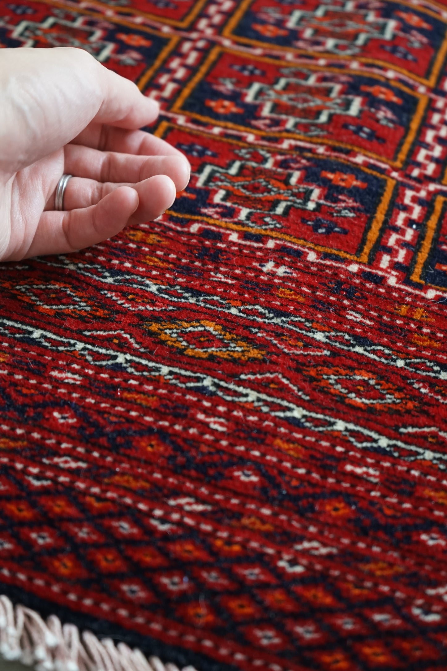 IRAN ANTIQUE TURKMEN 1910年代 118×61cm