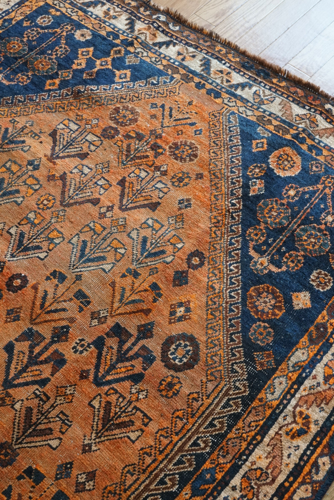 店頭販売 IRAN ANTIQUE SHIRAZ QASHQAI BASSERI 1870年代 217 × 150 cm