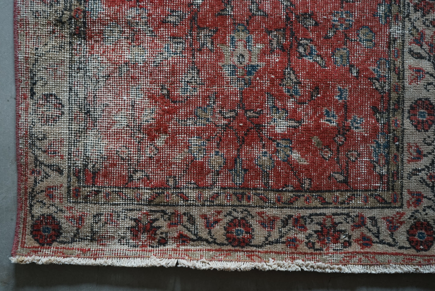 Türkiye Old Isparta Floral Red Runner 1970年代 199 × 89 cm No.TR25257