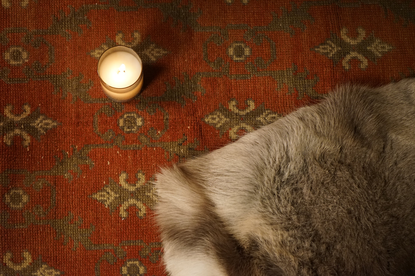 TURKEY OLD ISPARTA BLOOD ORANGE 1970年代 172 × 86 cm No.TR25150