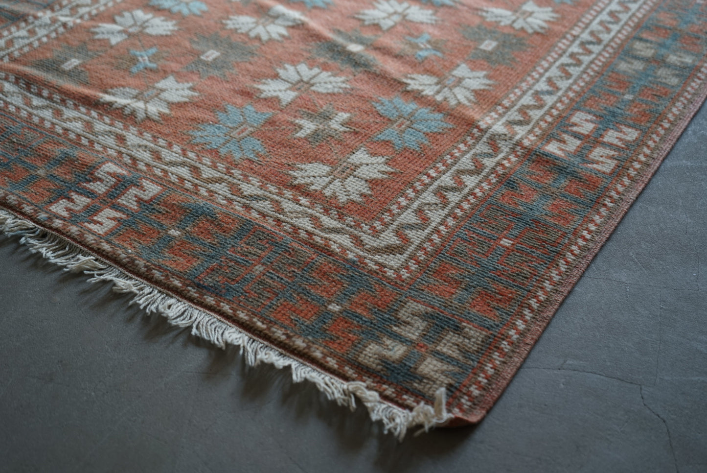 Türkiye Old Oushak Orange 1970-1980年代 133 × 89 cm No.TR25261