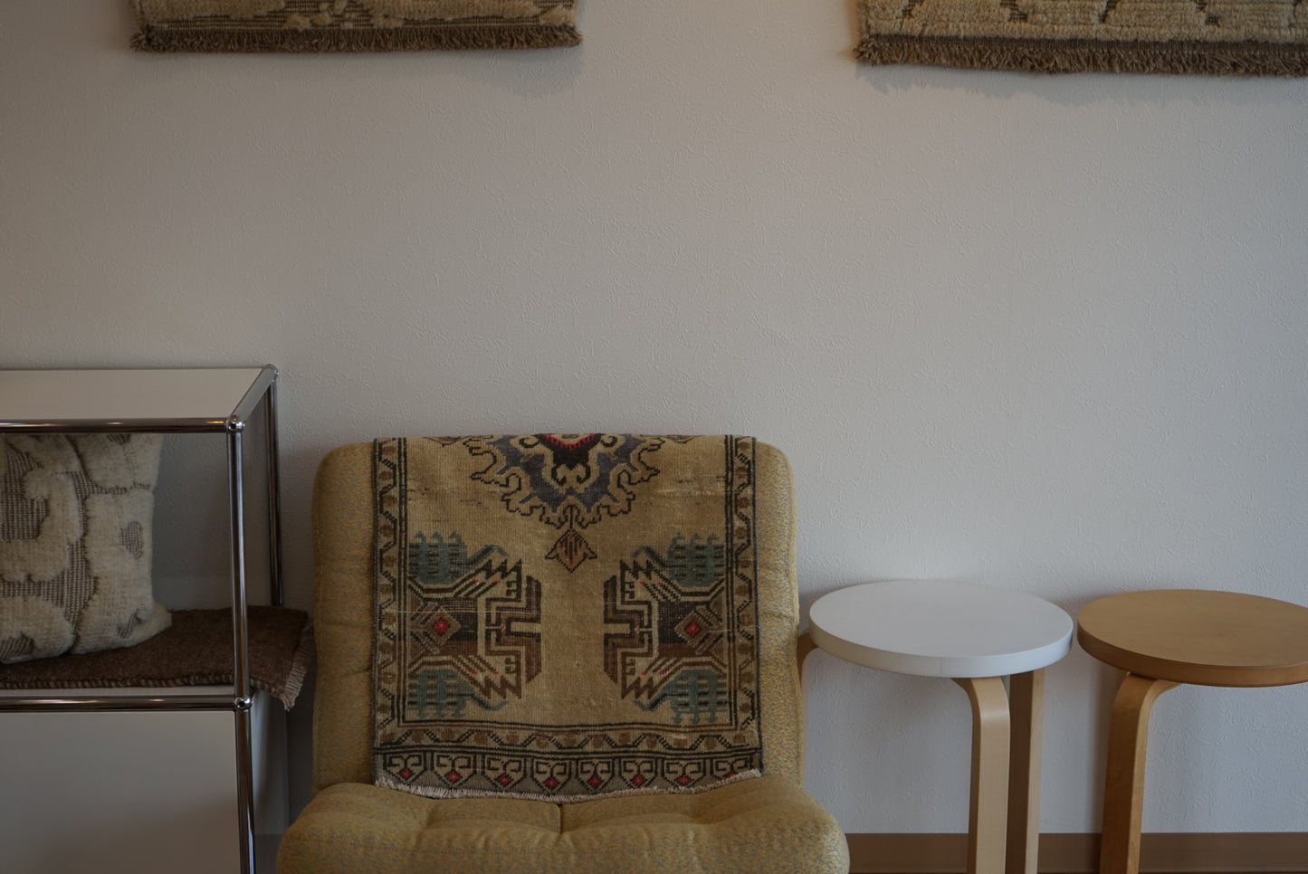 Türkiye Old Oushak Yellowbeige 1970年代 97 × 50.5 cm No.TR25414