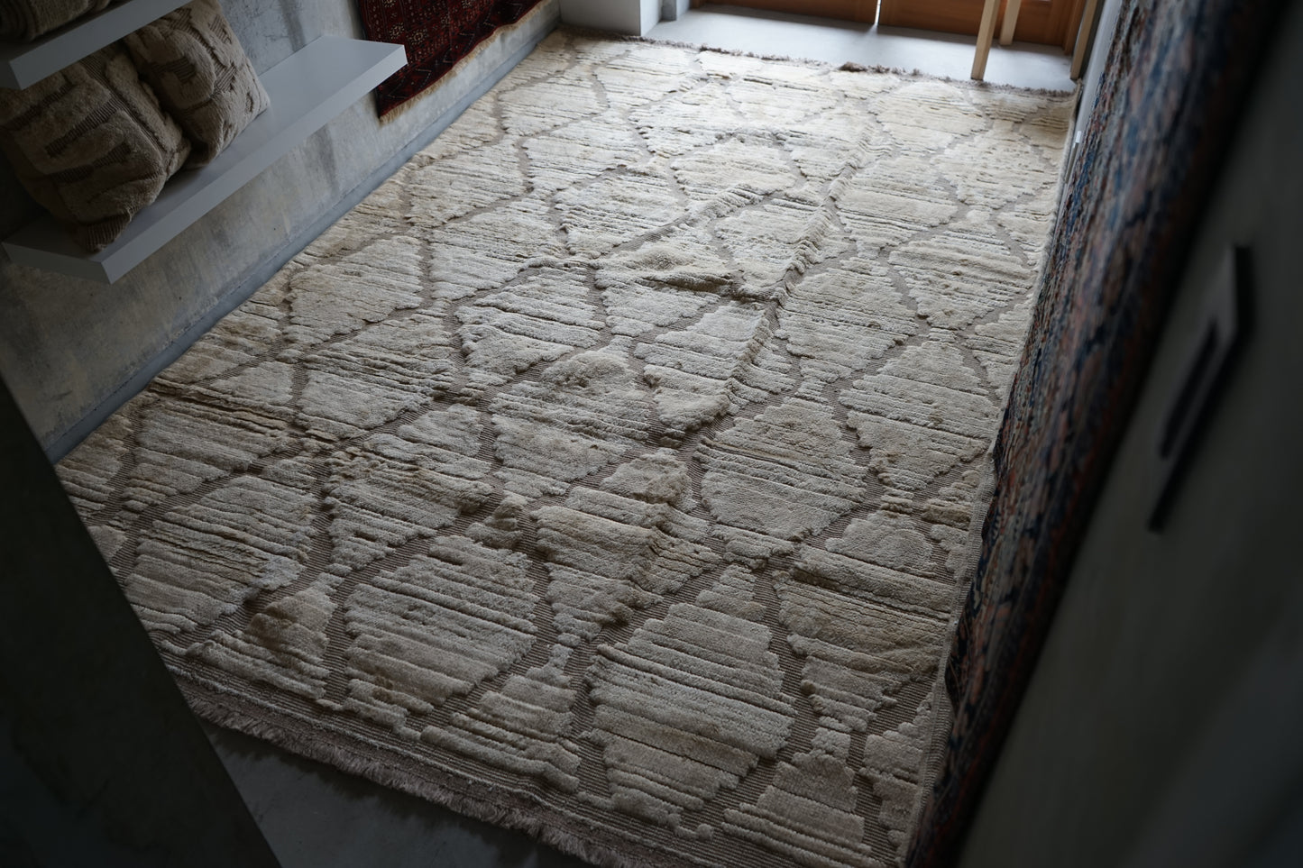 店頭販売 ORIGINAL IRAN QASHQAI KILIM LIVING MAIN SIZE " DIAMOND " 300 × 200 cm