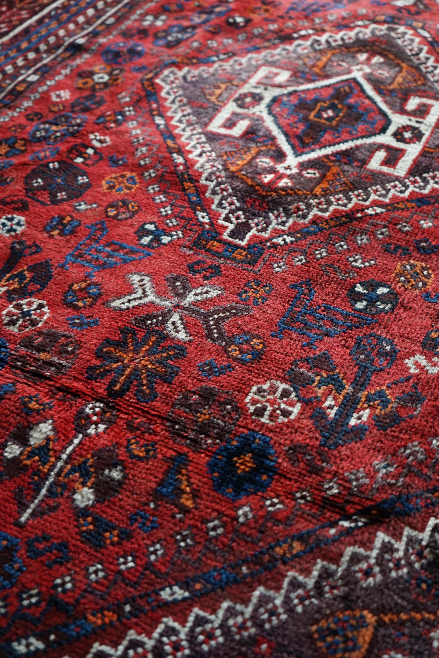 店頭販売 IRAN ANTIQUE SHIRAZ QASHQAI 1860年代 222 × 148 cm
