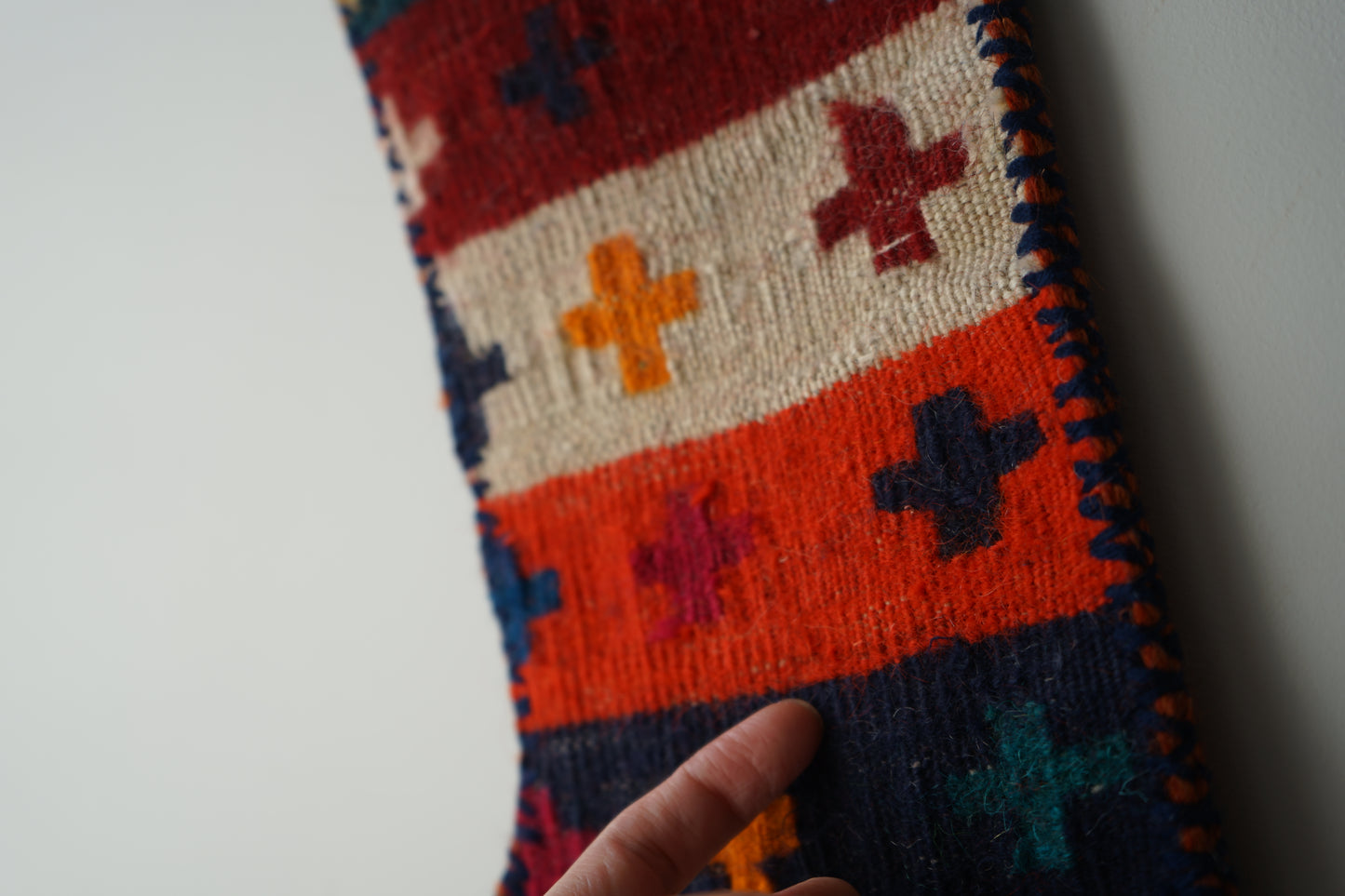 IRAN OLD-ANTIQUE CHRISTMAS SANTA SOCKS 39 × 25 cm NO.24