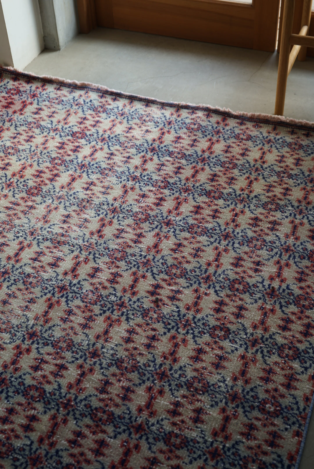 Türkiye Old Isparta Beige , Red , Navy Runner 1970年代 262 × 130 cm No.TR25263