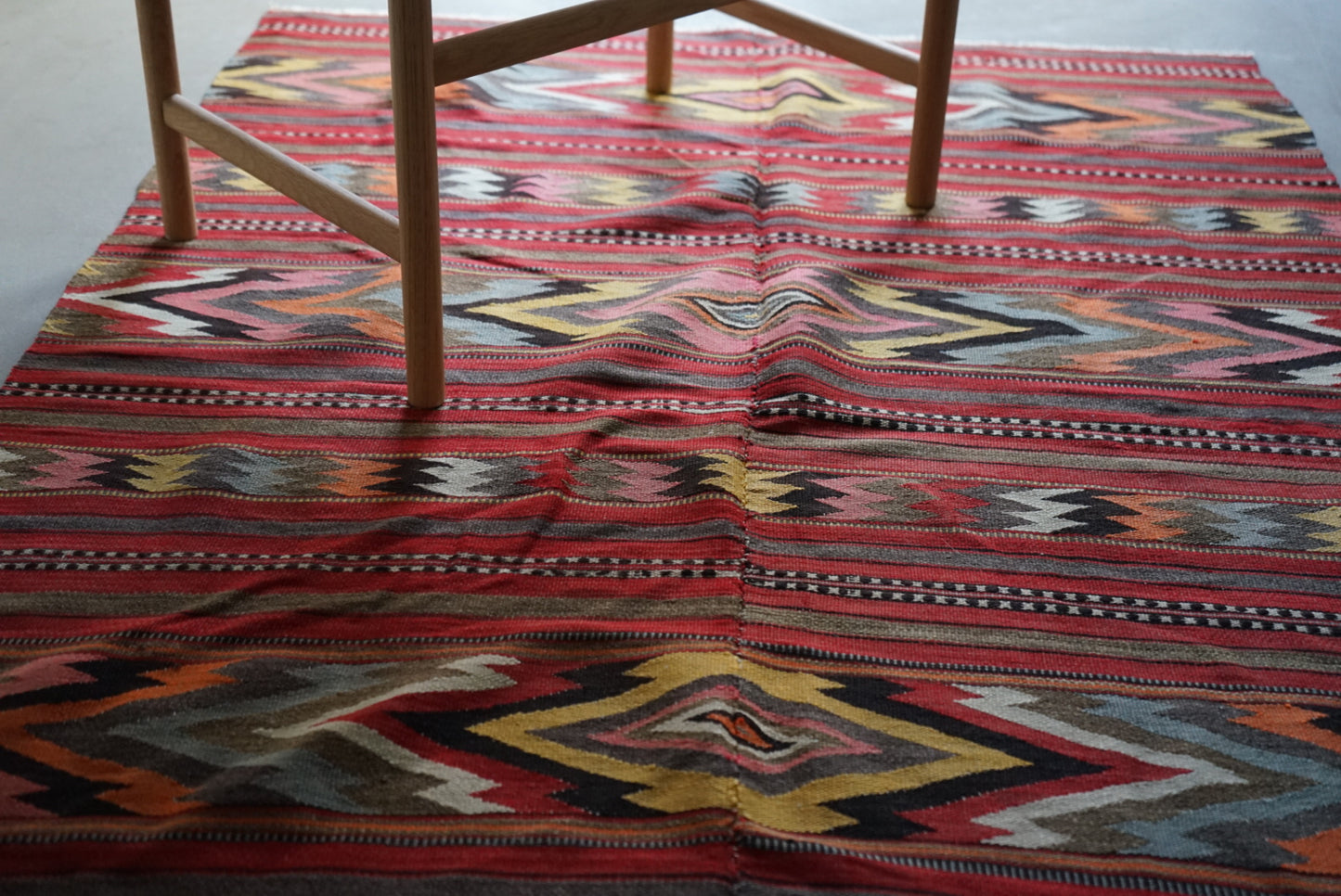 TURKEY BALKAN OLD KILIM 1950-1960年代 159 × 116 cm