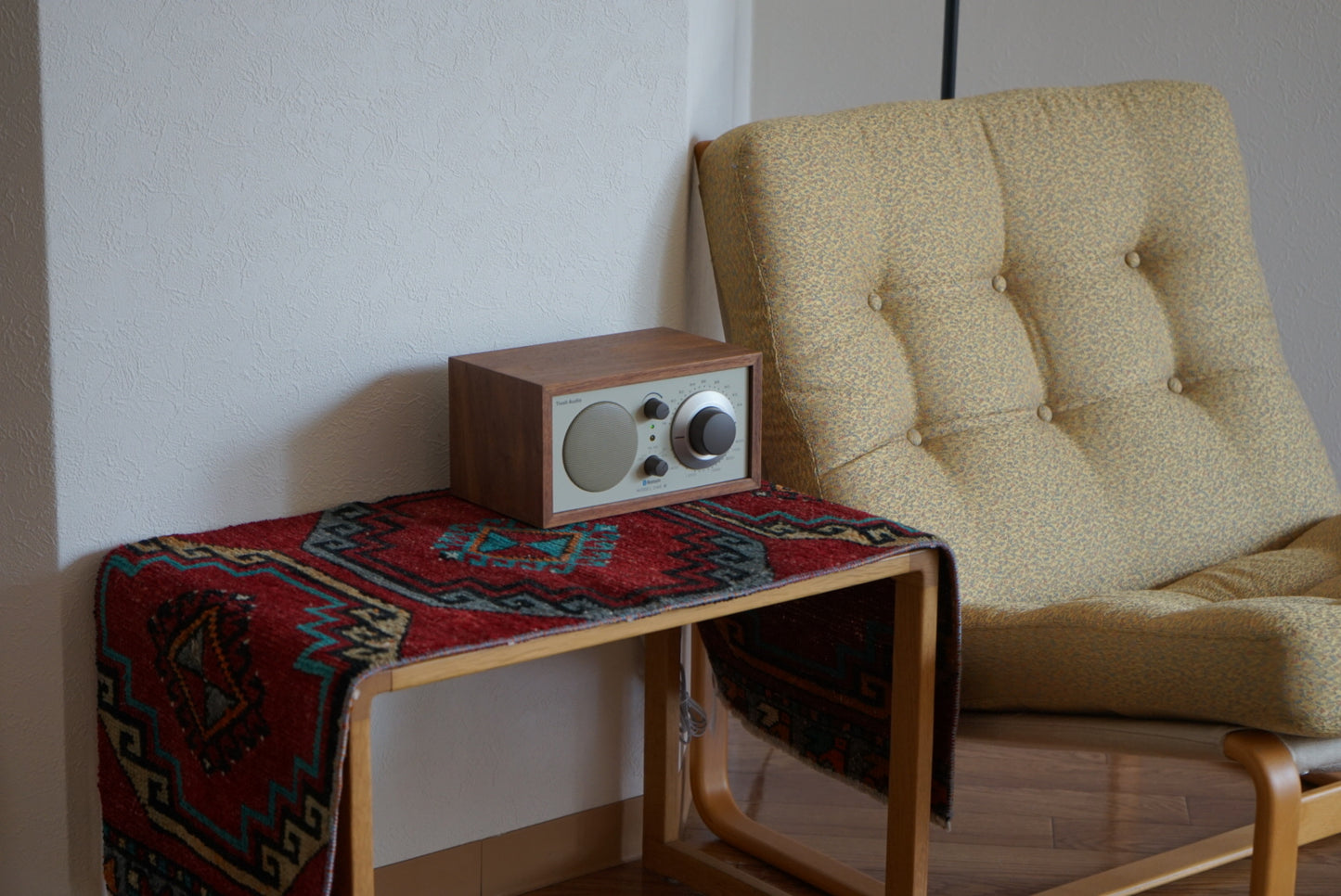 Türkiye Old Oushak Red , Turquoise Runner 1970年代 103 × 36 cm No.TR25542 / 国内送料無料・羊毛手織り絨毯