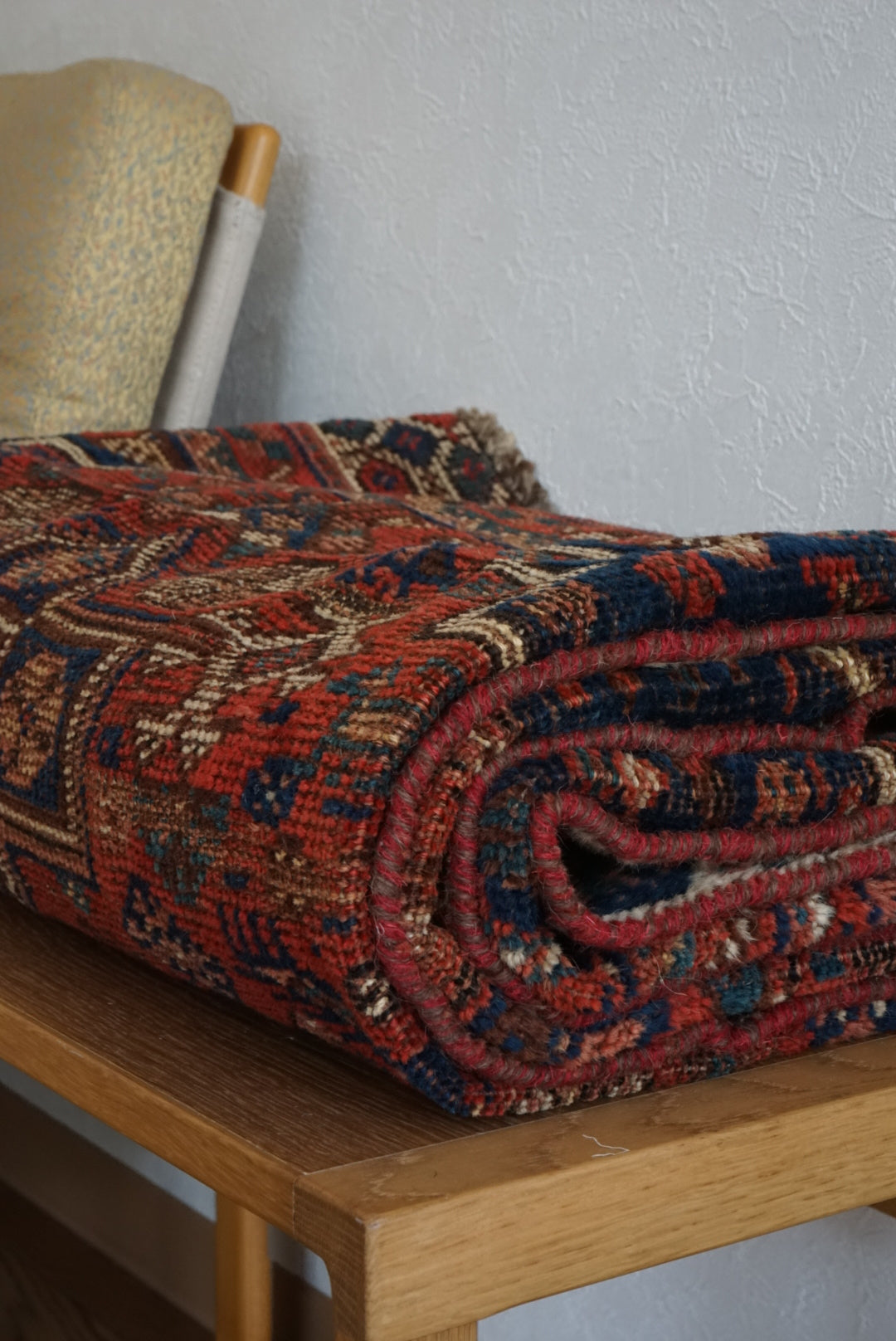 店頭販売 Afghanistan Old Persia Design 1930年代 179.5 × 140.5 cm  No.AF2535 / 国内送料無料・羊毛手織り絨毯