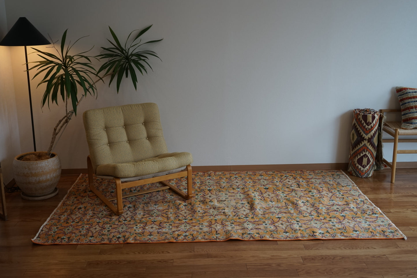 TURKEY OLD ISPARTA CALLOT ORANGE 1970年代 232 × 140 cm No.TR25149