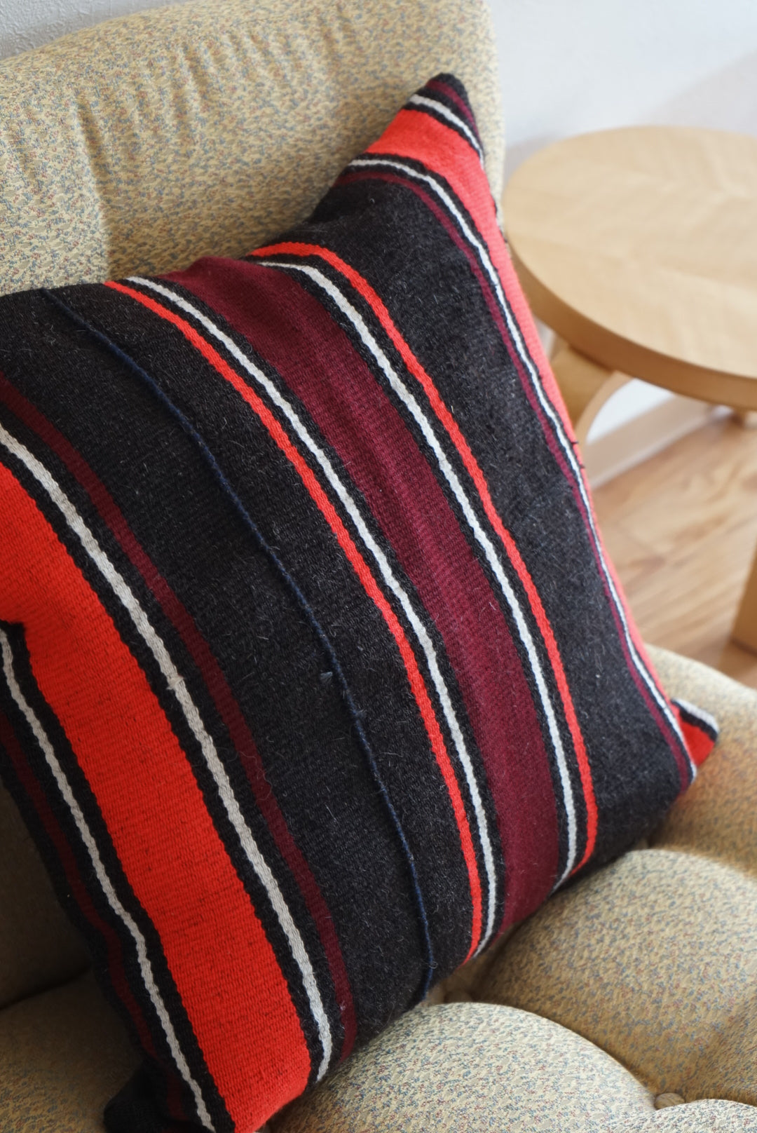 Türkiye Old Kilim Cushion Cover Black , Red 52 × 51 cm No.TR25433
