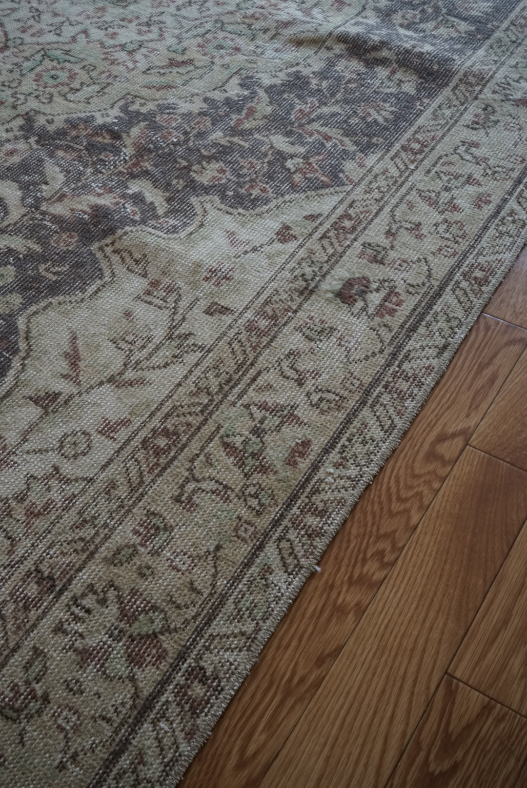 Türkiye Old Isparta Medallion Beige , Glay 1960年代 284 × 162 cm No.TR25493 / 国内送料無料