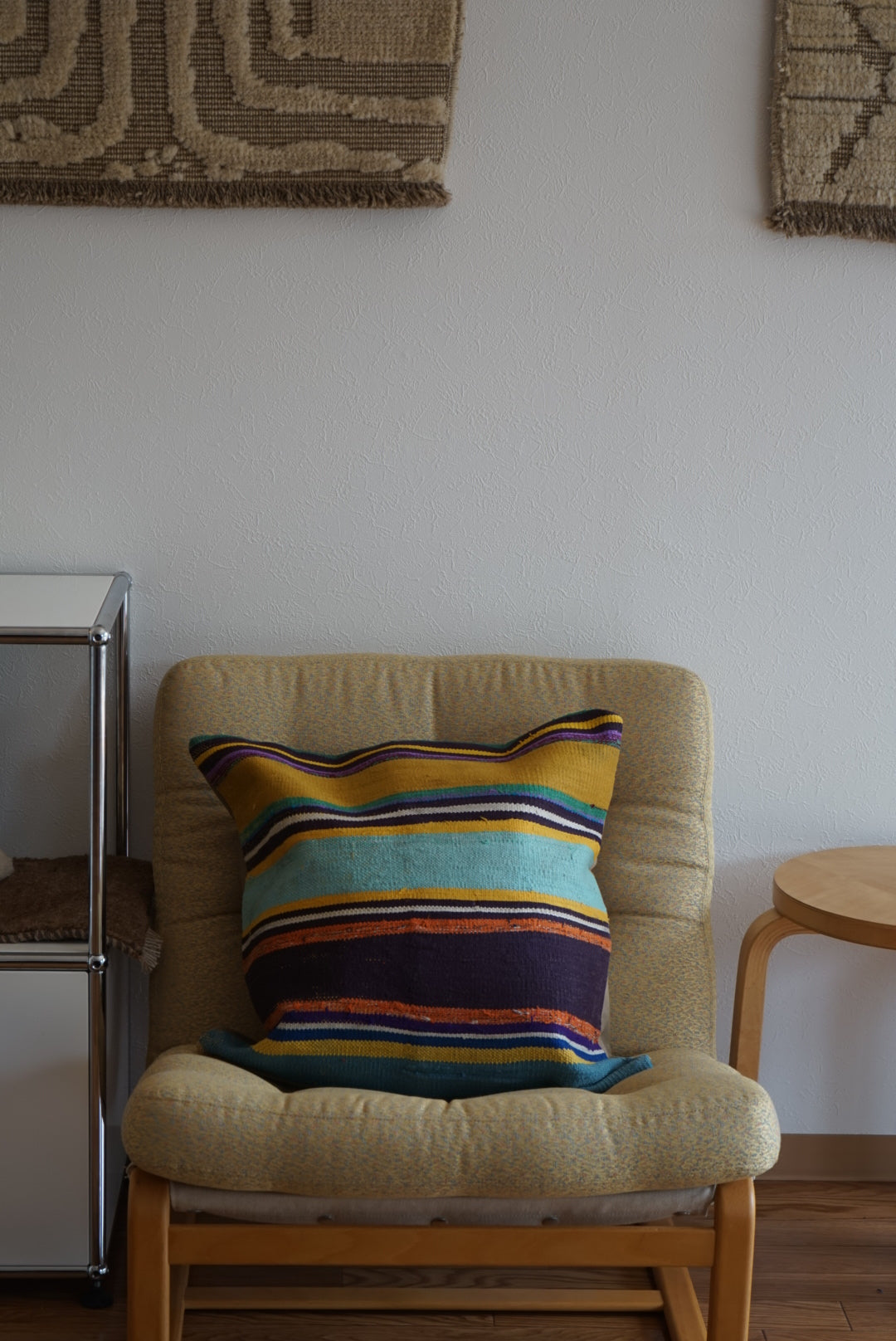 Türkiye Old Kilim Cushion Cover Mix Color 50.5 × 50.5 cm No.TR25432