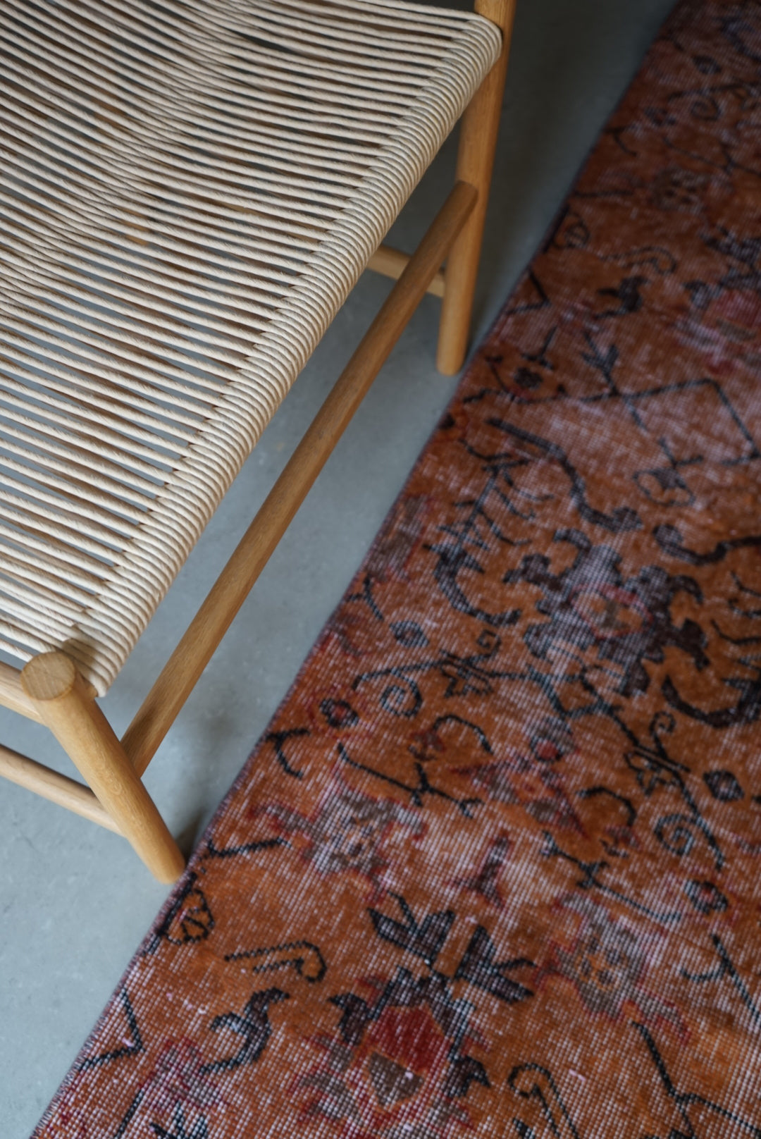 Türkiye Old Isparta Orange Over Dye 1970年代 202 × 113 cm No.TR25260