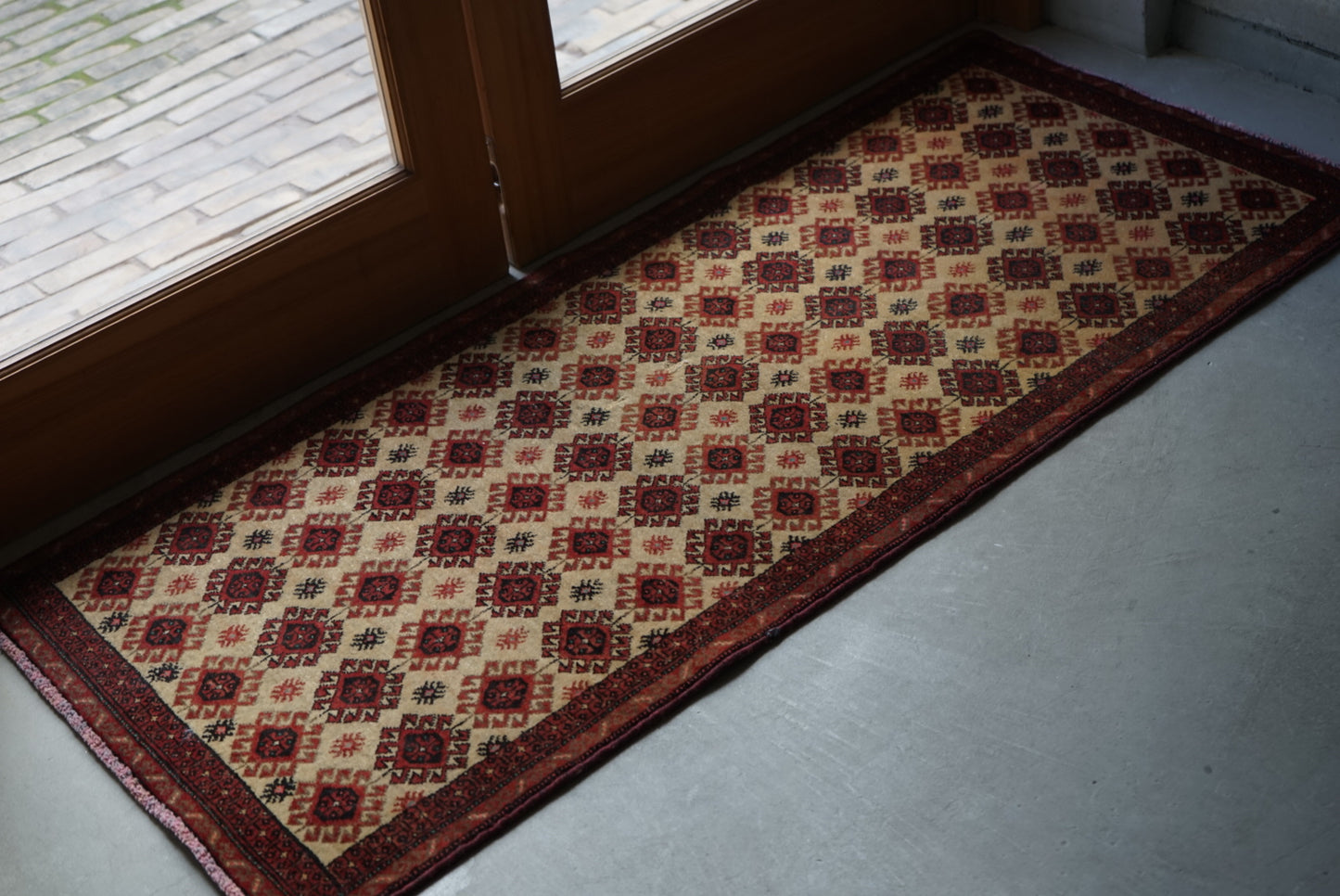 Türkiye Old Oushak Beige Runner size 1970年代 133 × 58.5cm No.TR25242