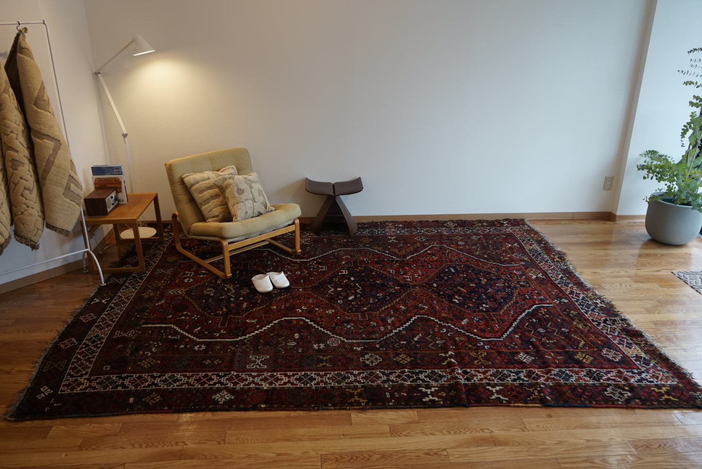 店頭販売 IRAN ANTIQUE SHIRAZ KHAMSEH BAVANAT 1870年代 308×225cm