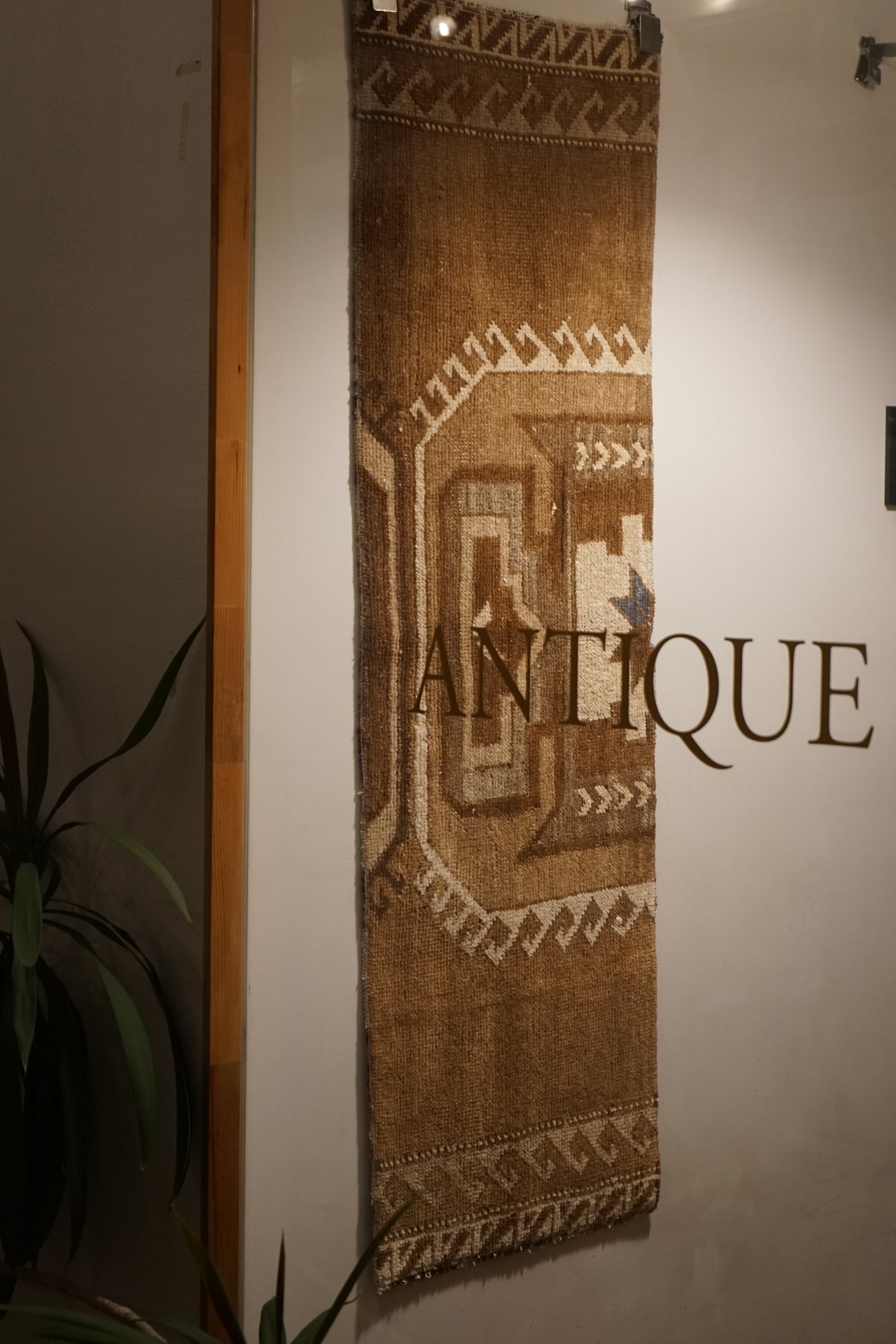 TURKEY OLD BROWN RUNNER SMALL SIZE 1970年代 130 × 43 cm No.TR25218