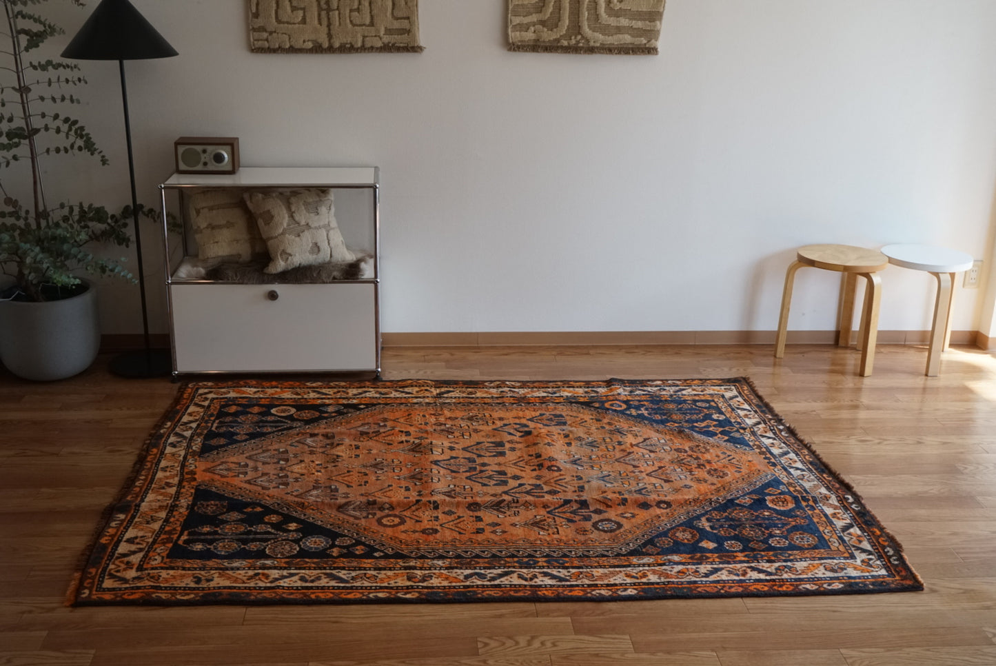 店頭販売 IRAN ANTIQUE SHIRAZ QASHQAI BASSERI 1870年代 217 × 150 cm