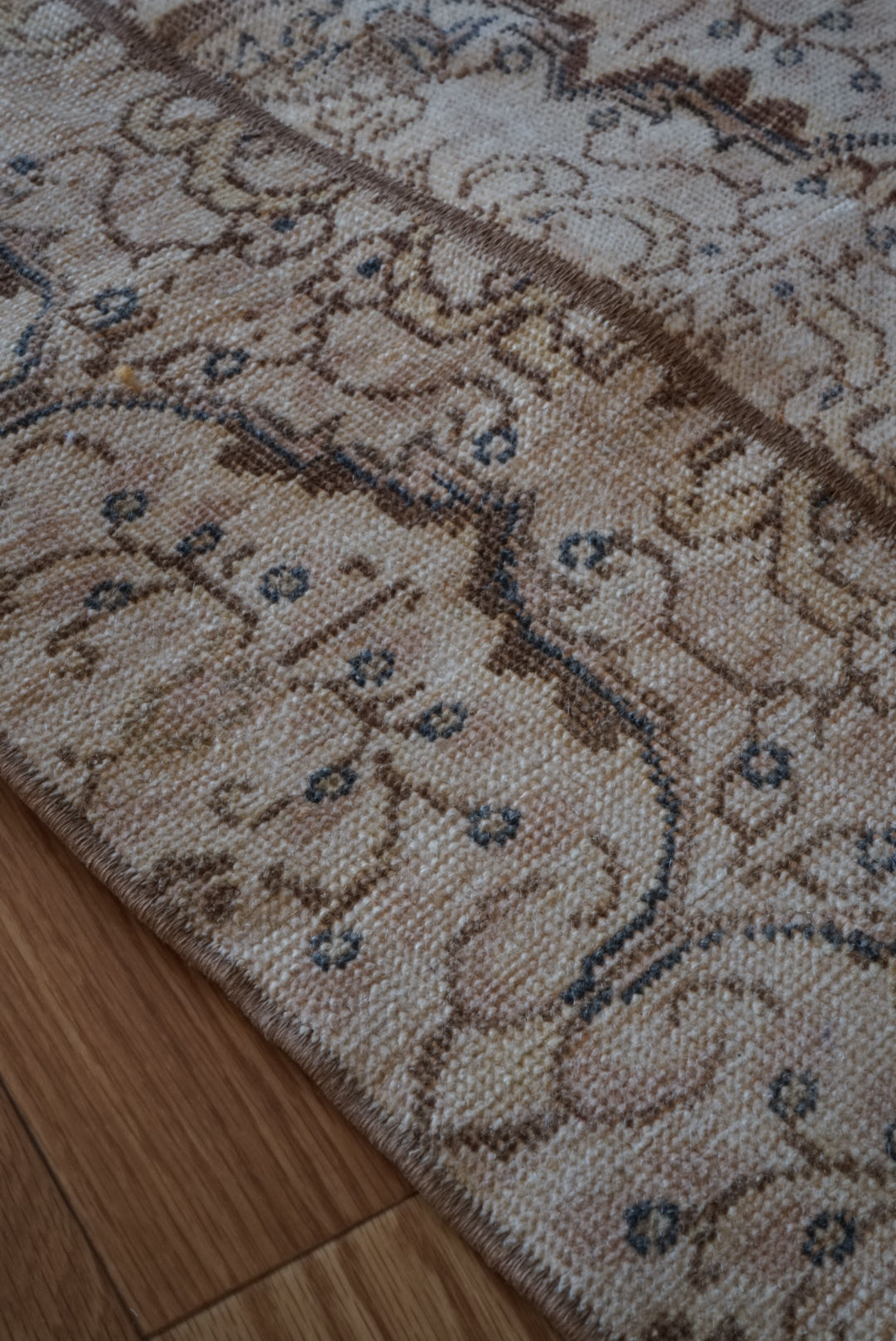 Türkiye Old Oushak Patchwork Beige , Ivory 1970年代 80.5 × 63 cm No.TR25467