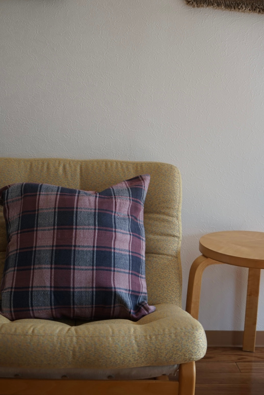 Türkiye Old Cushion Cover Checker Purple , White , Navy 51 × 50 cm No.TR25397