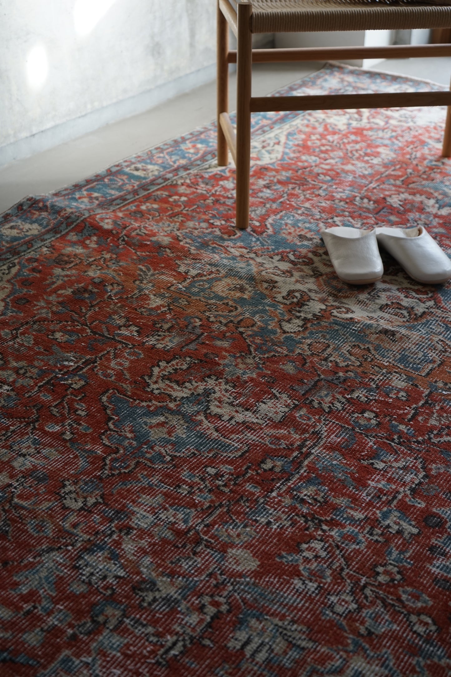 TURKEY OLD ISPARTA TURQUOISE RED 1970年代 261 × 155 cm No.TR25212