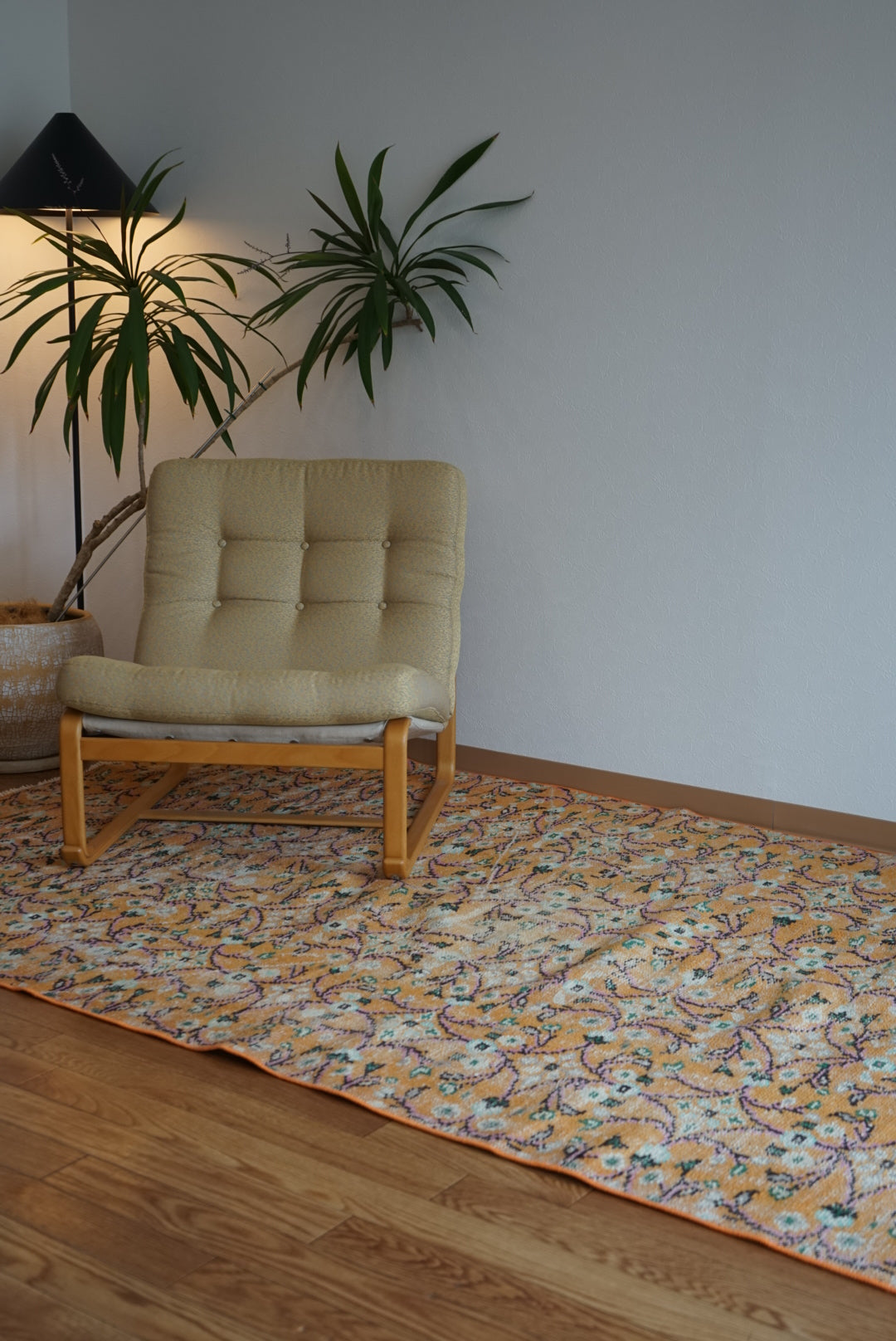 TURKEY OLD ISPARTA CALLOT ORANGE 1970年代 232 × 140 cm No.TR25149