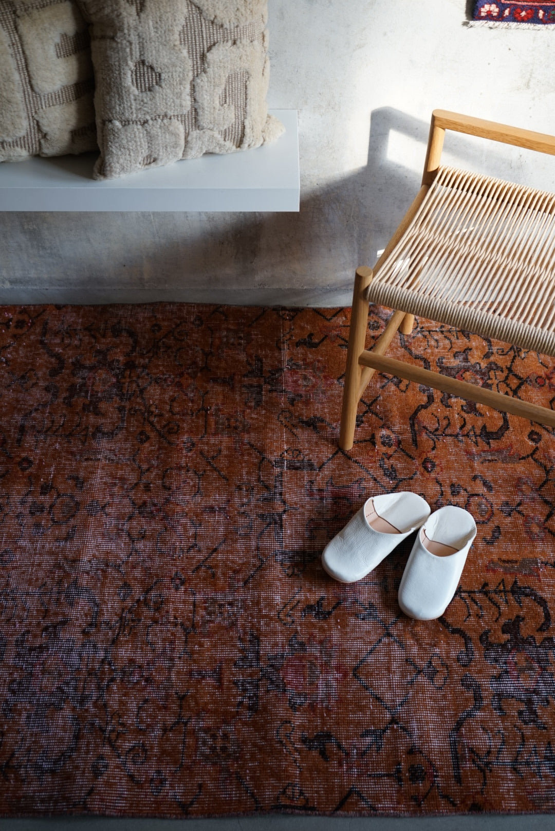 Türkiye Old Isparta Orange Over Dye 1970年代 202 × 113 cm No.TR25260