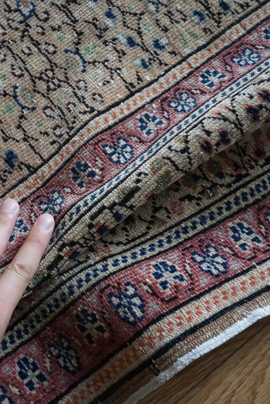 Türkiye Old Kayseri Beige , Rose 1960年代 218 × 150 cm No.TR25494 / 国内送料無料