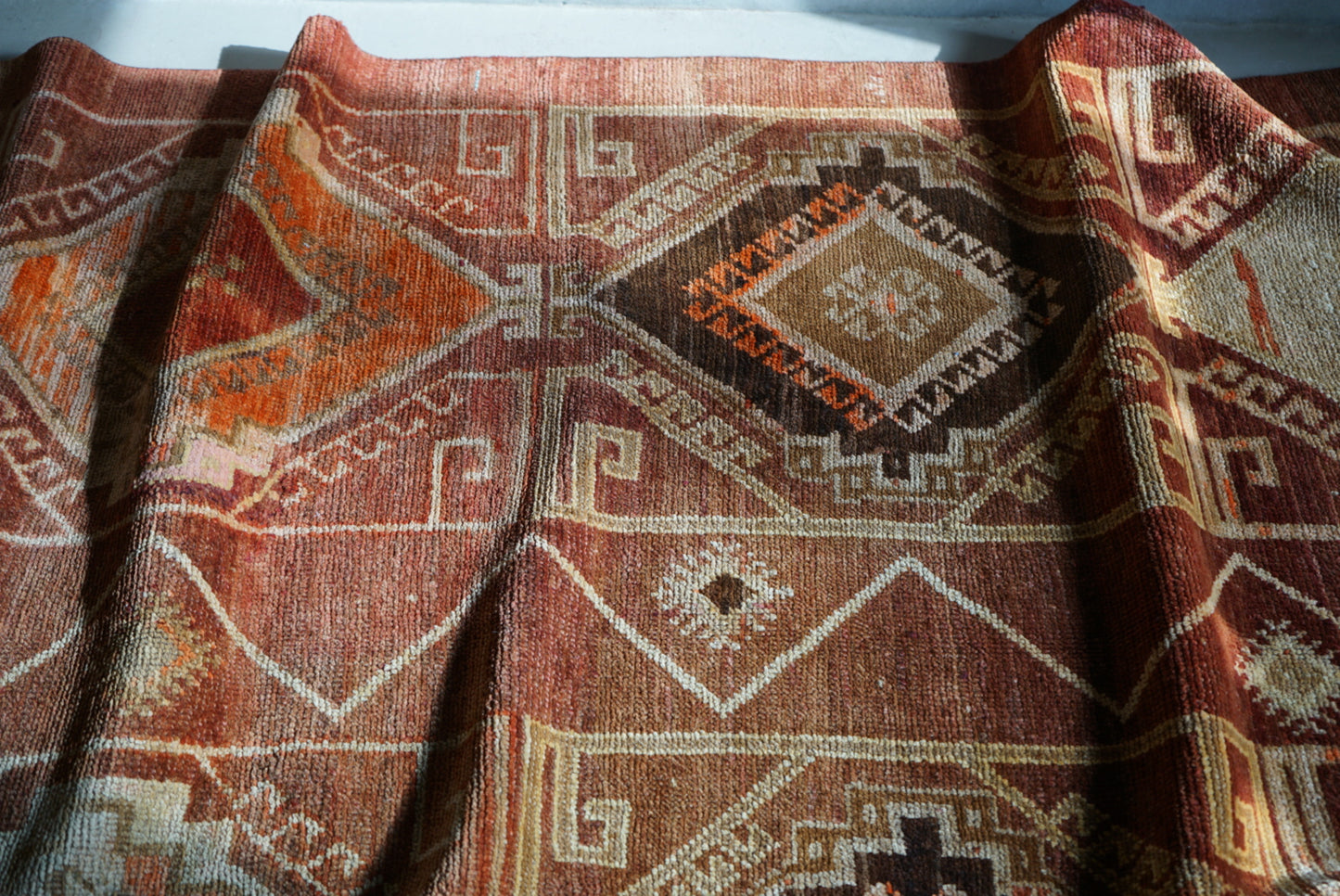 TURKEY VINTAGE ANATORIA BROWN 1980年代 256 × 155 cm No.TR25157