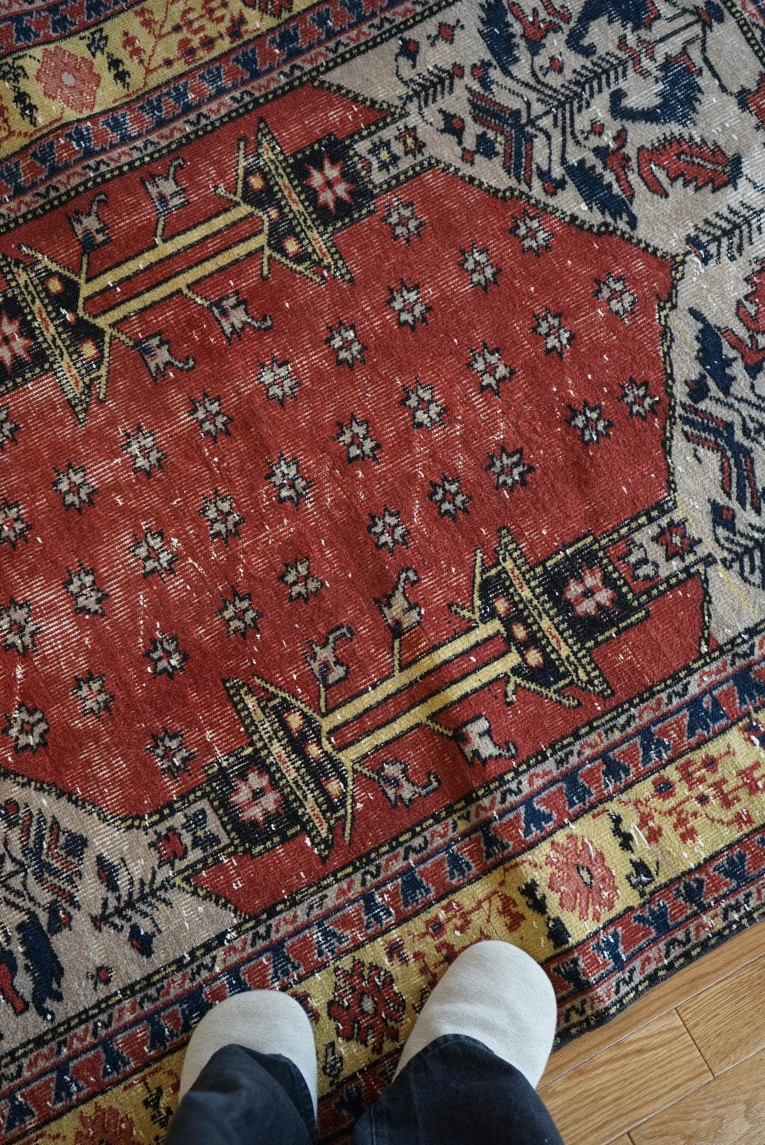 Türkiye Old Isparta Prayer Rug 1950-1960年代 173 × 122 cm No.TR25174