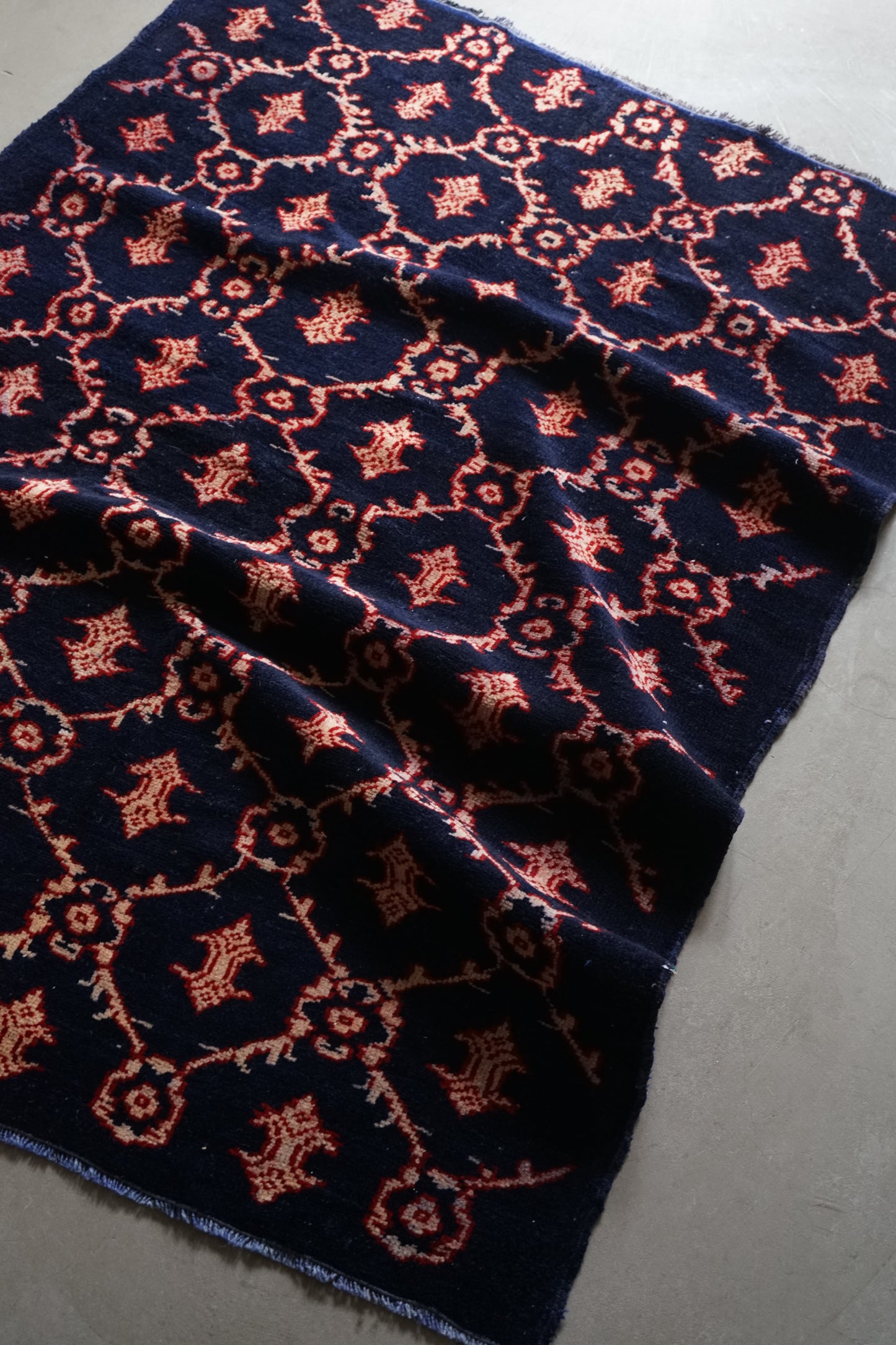 TURKEY OLD ISPARTA NAVY 1970年代 165 × 124 cm No.TR25211