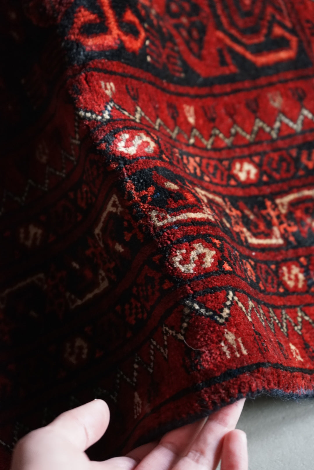 Afghanistan Old Turkmen Rich Black 1960年代 180 × 100 cm No.AF2519