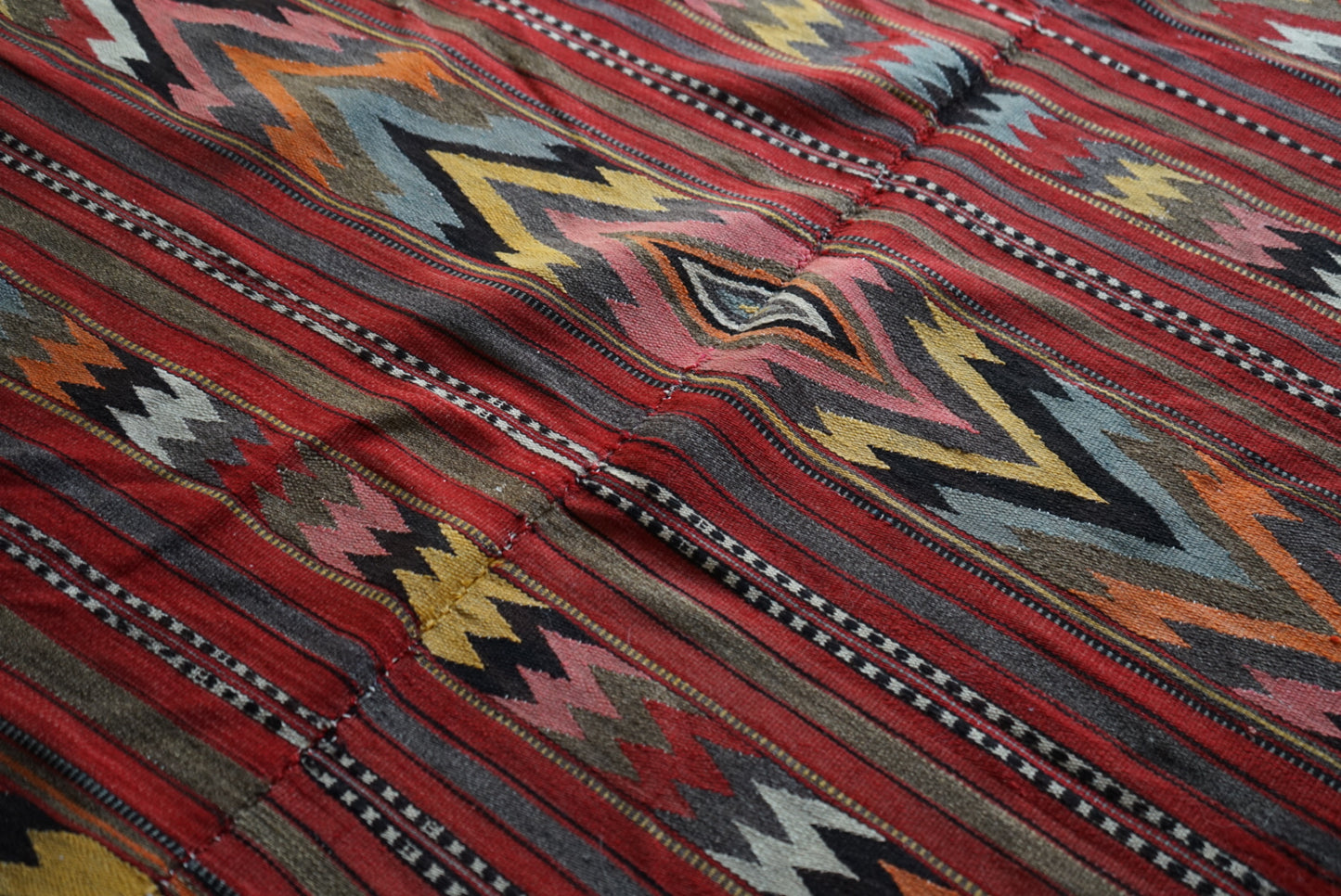 TURKEY BALKAN OLD KILIM 1950-1960年代 159 × 116 cm