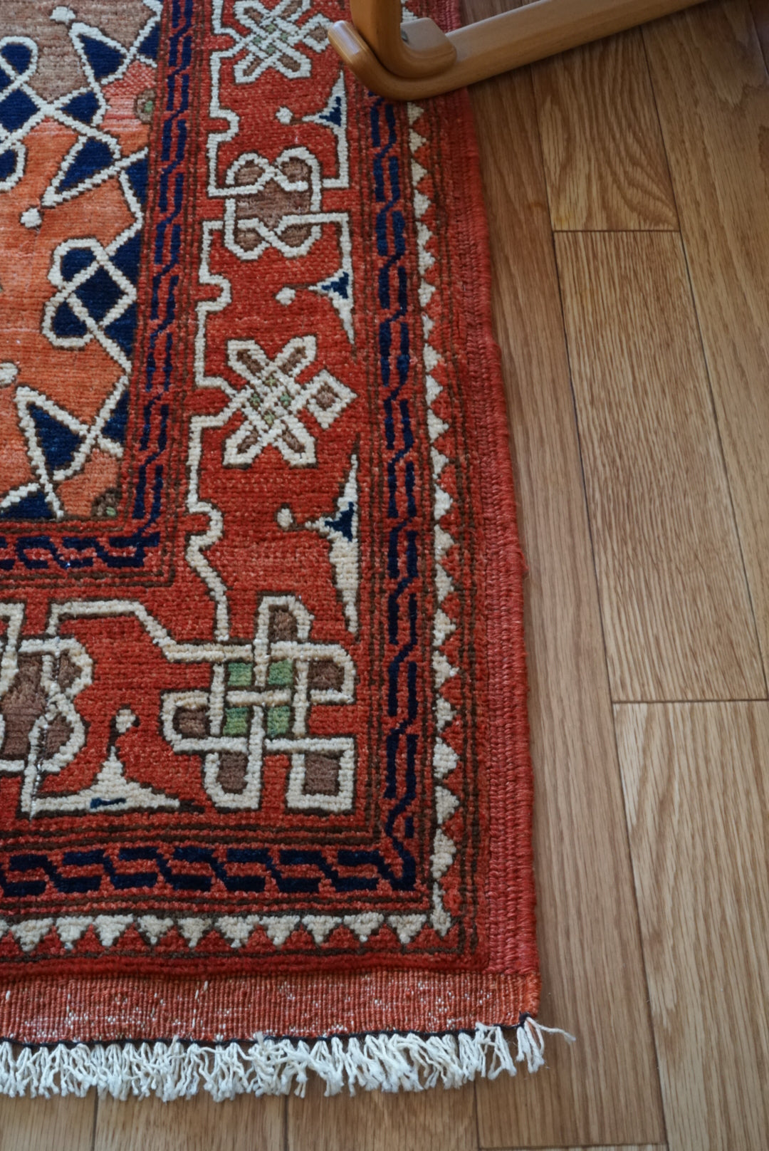 店頭販売 Afghanistan Vintage Baluch Orange Star 1980年代 153 × 124 cm  No.AF2531