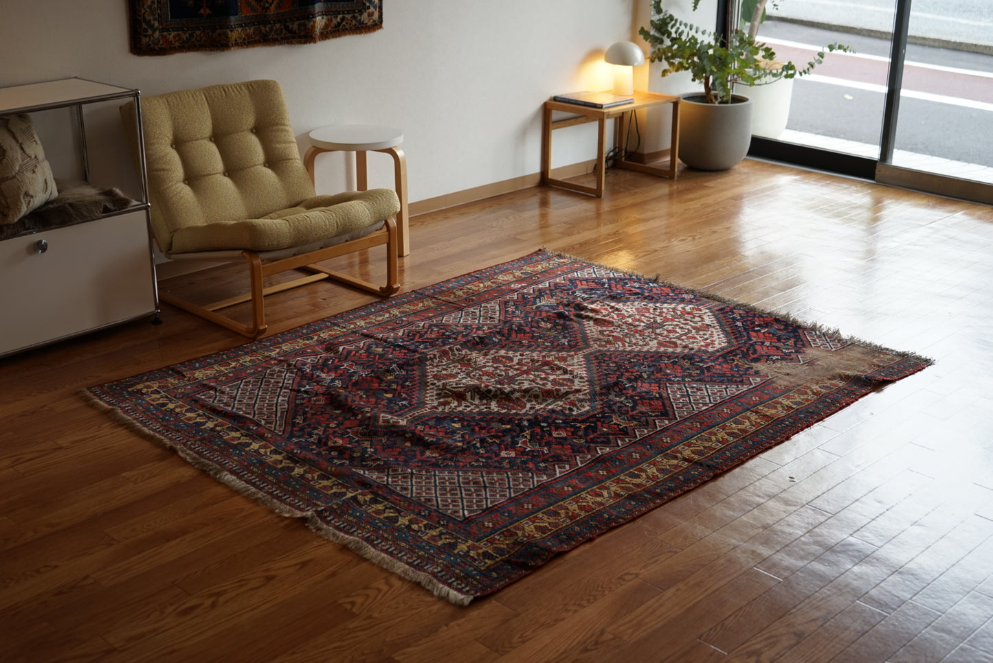 店頭販売 IRAN ANTIQUE SHIRAZ KHAMSEH BAHARLO 1820-1840年代 191 × 155 cm