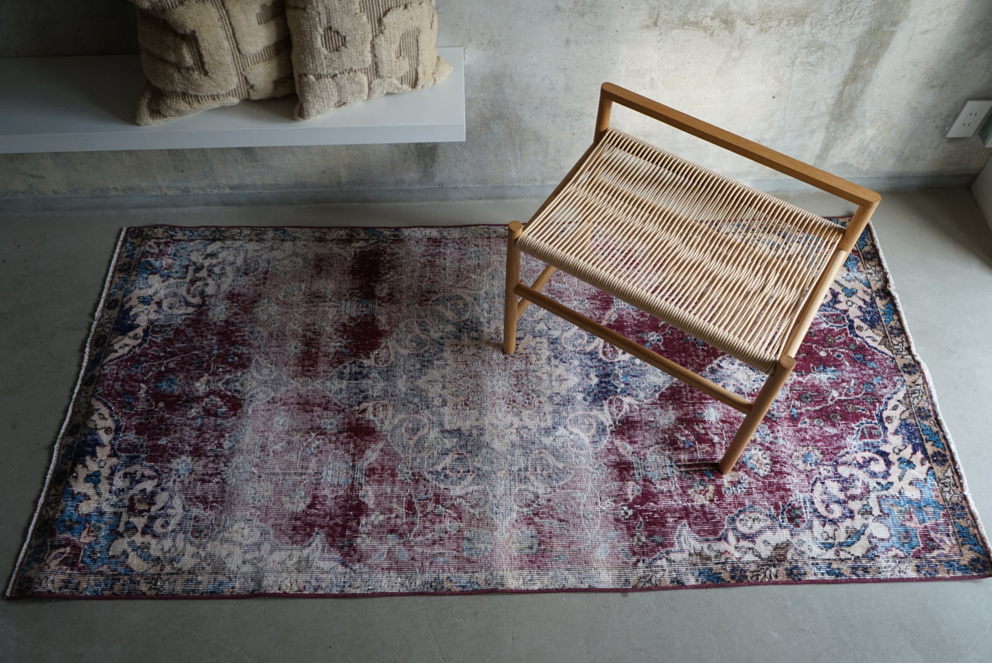 Türkiye Old Isparta Wine Red 1970年代 202 × 99 cm No.TR25254