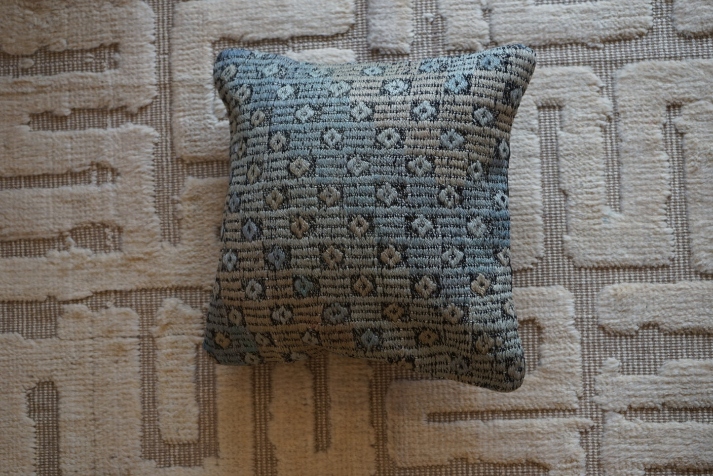 Türkiye Old Kilim Cushion Cover Green 40 × 40 cm No.TR25366
