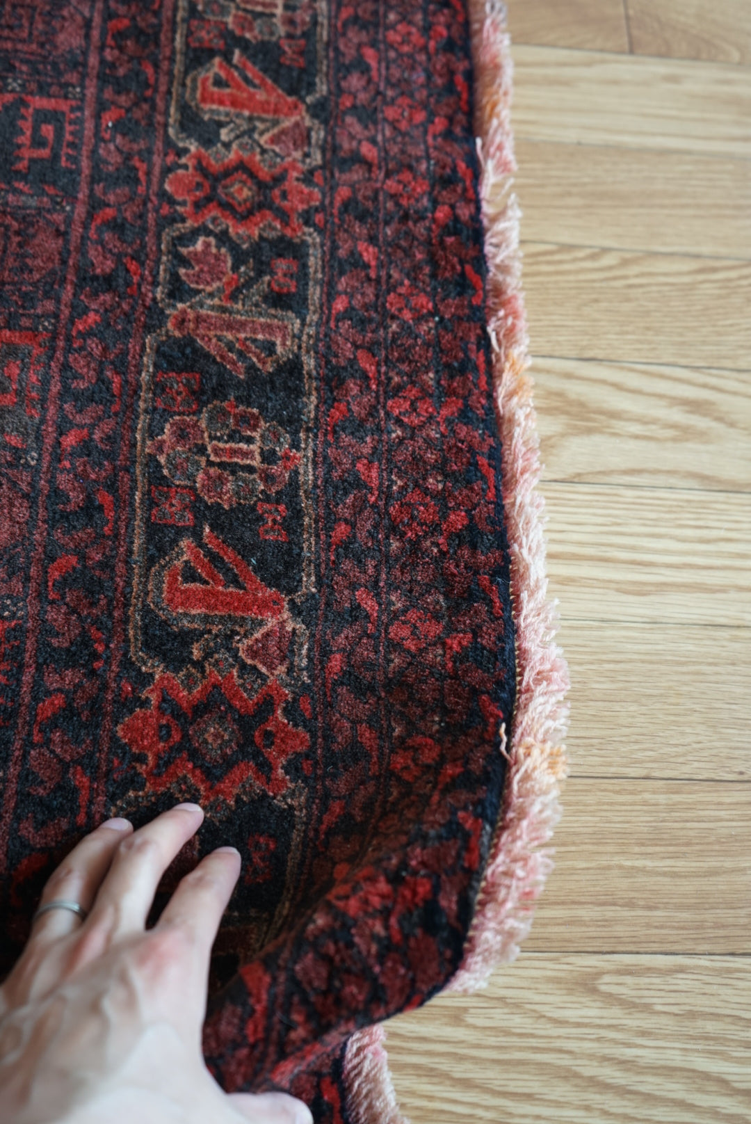 Afghanistan Old Turkmen Bashiri RichRed 1970年代 218 × 162 cm No.AF2523