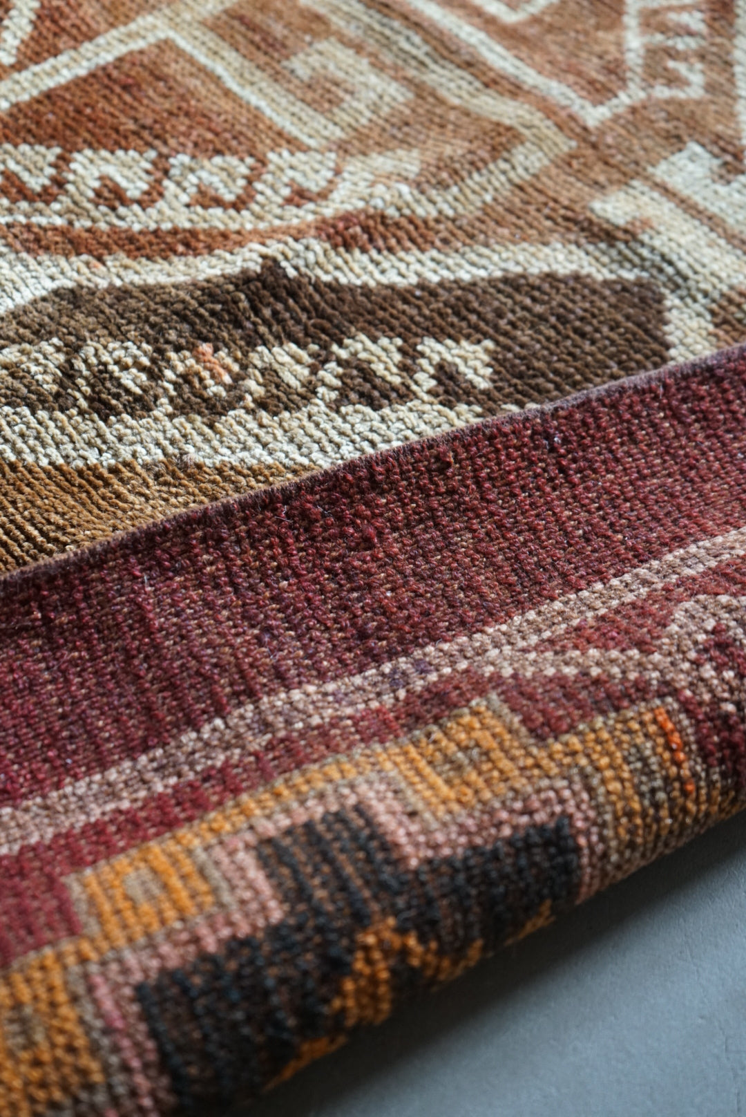 TURKEY VINTAGE ANATORIA BROWN 1980年代 256 × 155 cm No.TR25157