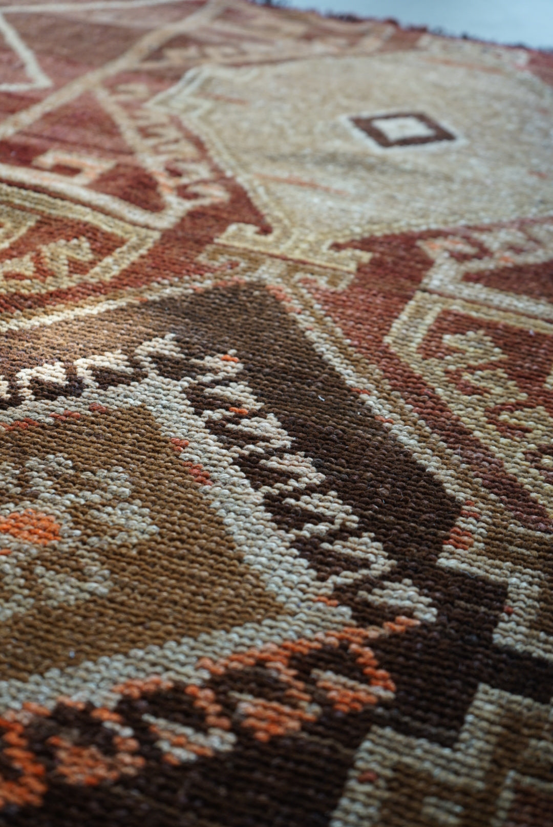 TURKEY VINTAGE ANATORIA BROWN 1980年代 256 × 155 cm No.TR25157