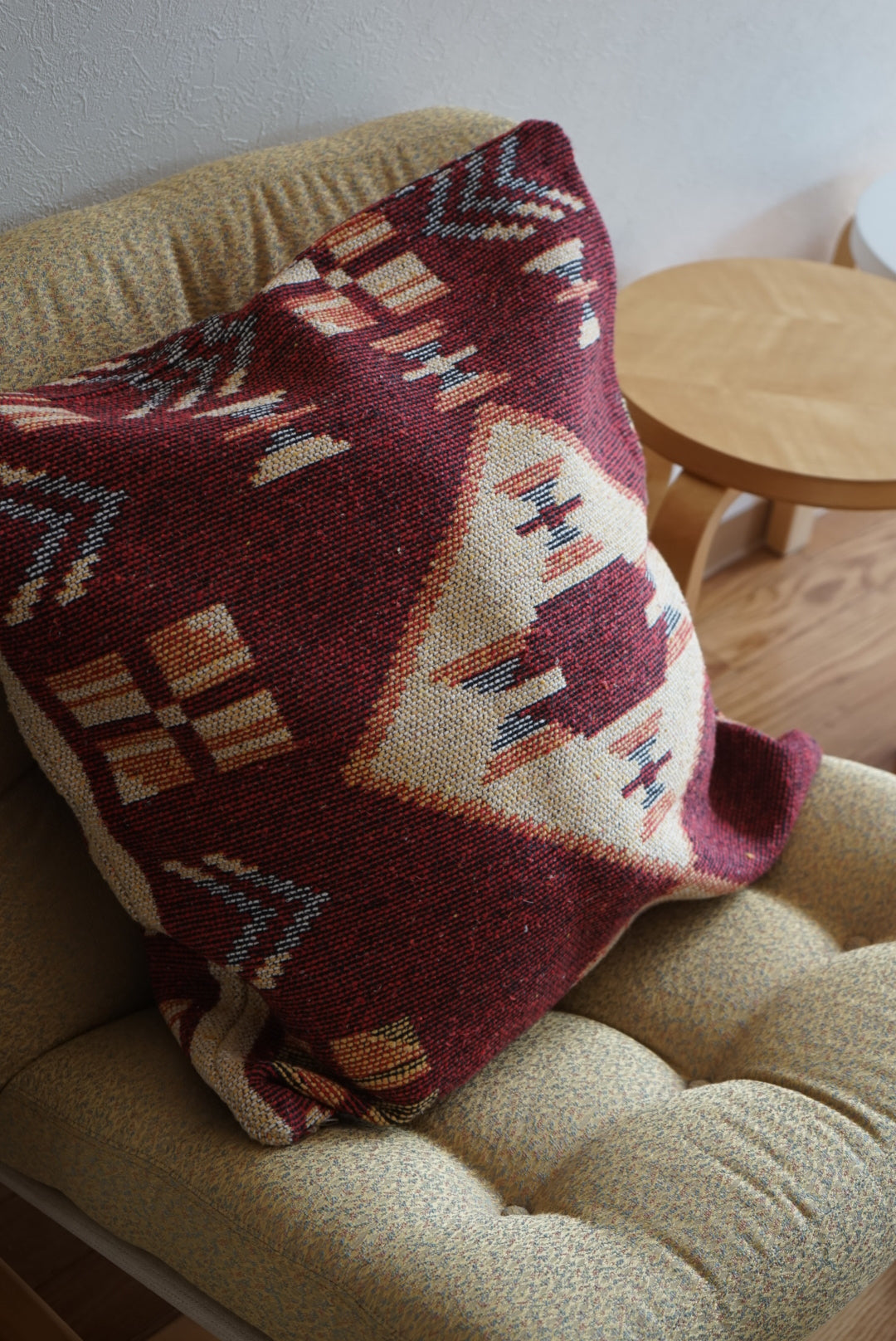 Türkiye Old Kilim Cushion Cover Wine Red , Tribal Design 59 × 58 cm No.TR25450