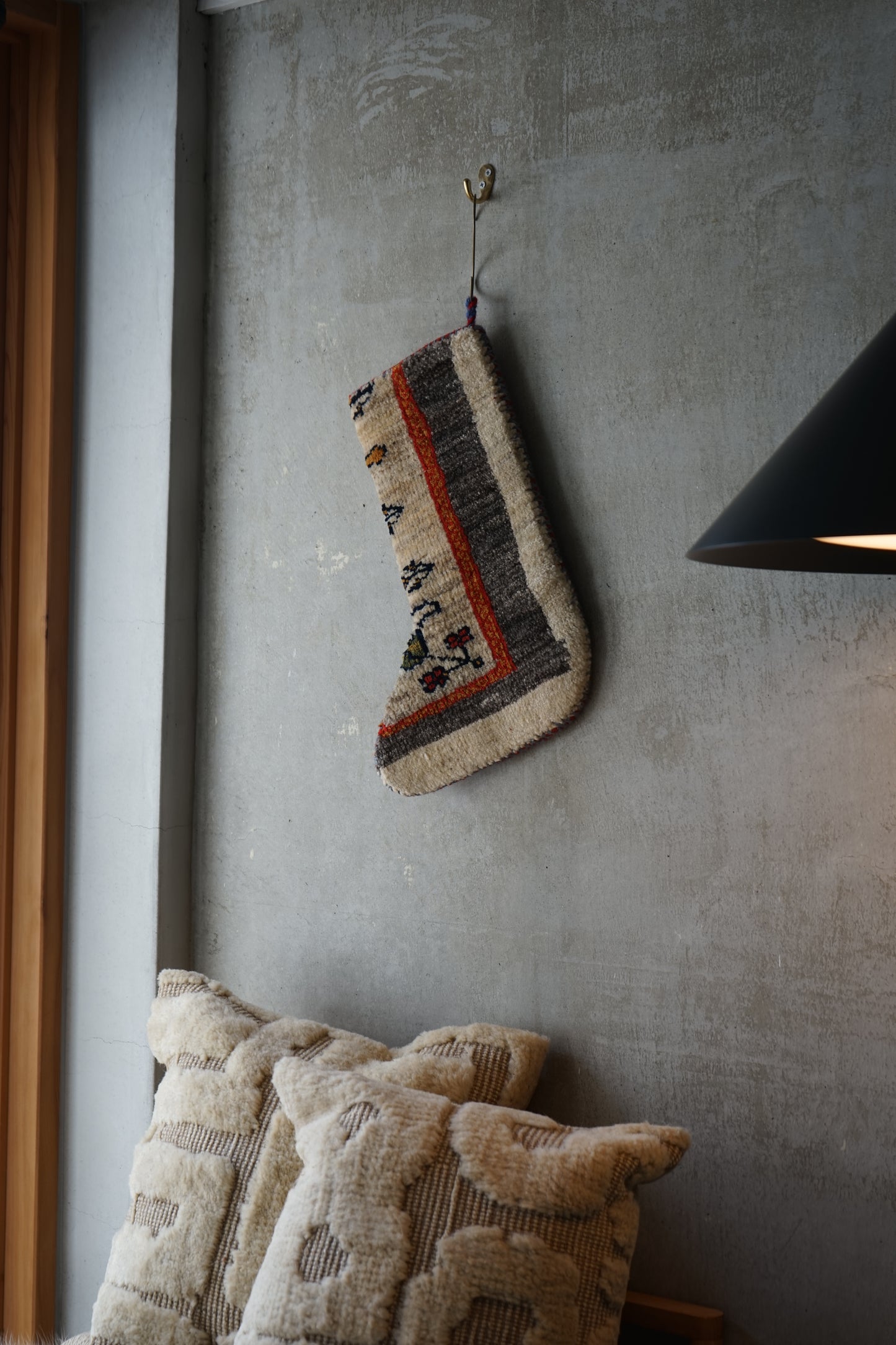 IRAN OLD-ANTIQUE CHRISTMAS SANTA SOCKS 39 × 25 cm NO.41