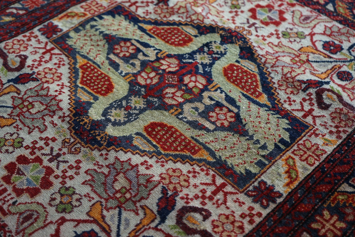 店頭販売 IRAN ANTIQUE KHORASAN KORMANJI 1900年代 75 × 70 cm