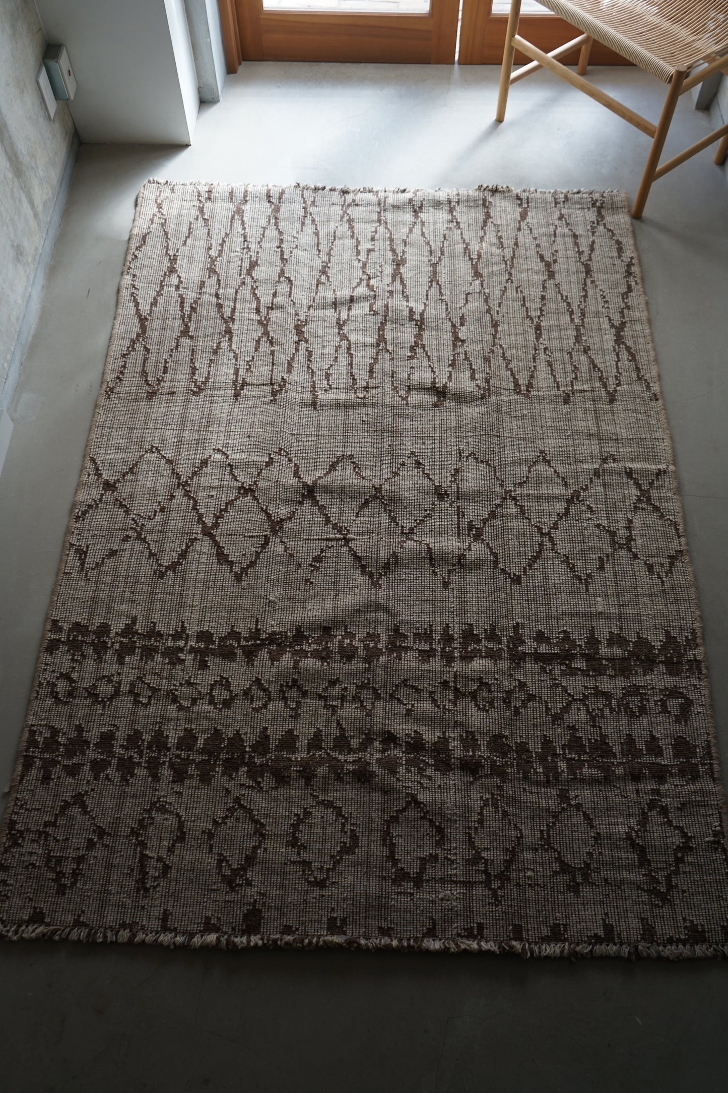 店頭販売 ORIGINAL IRAN QASHQAI KILIM " TRIBE " 204 × 142 cm