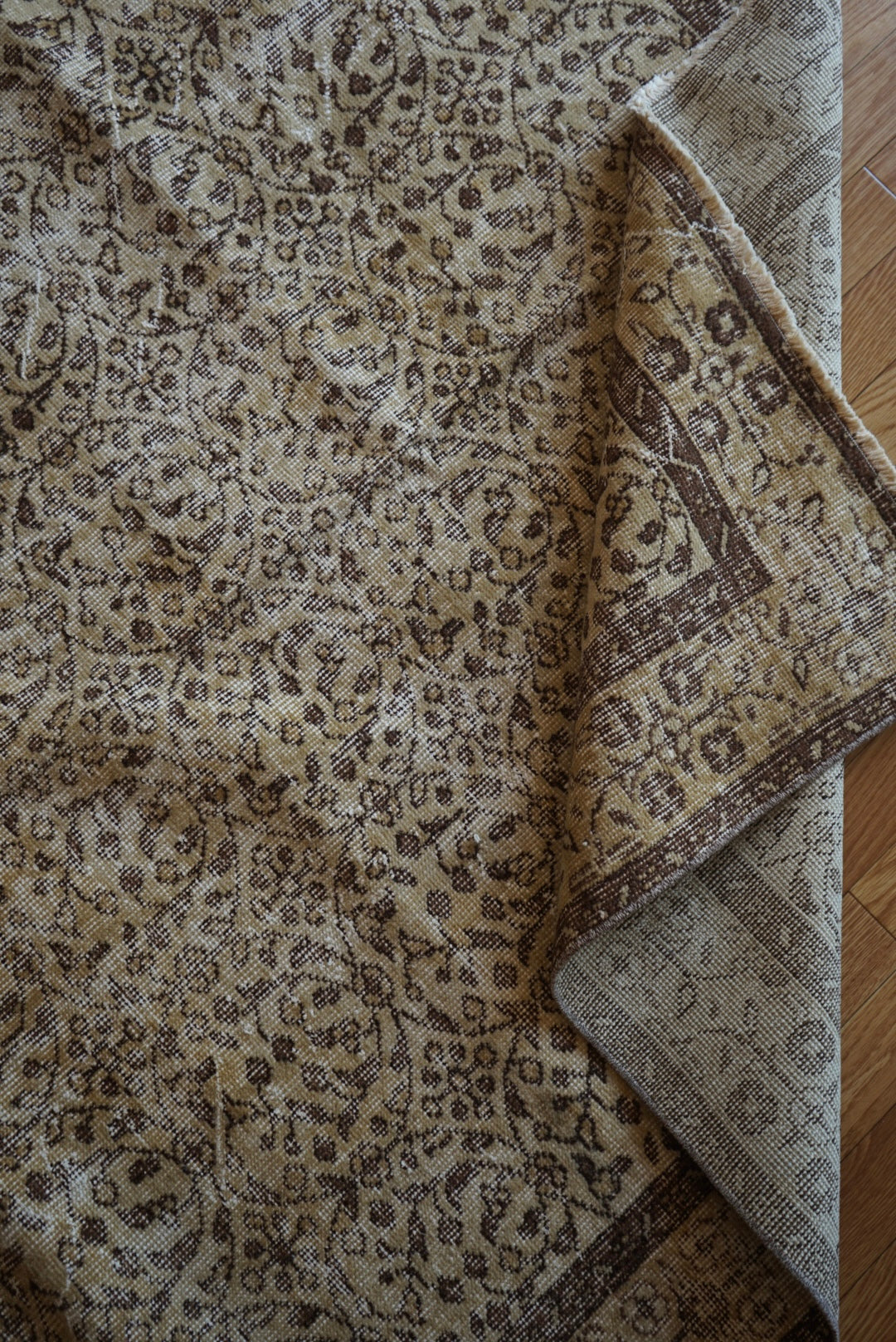 Türkiye Old Isparta Goldenbeige , Brown 1970年代 263 × 162 cm No.TR25404