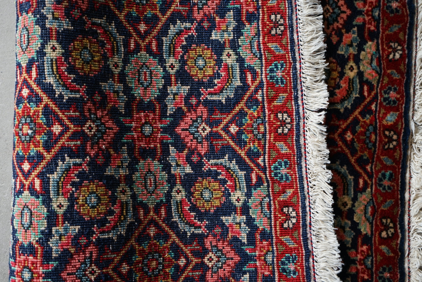 店頭販売 IRAN ANTIQUE BIJAR RIZ MAHI 1900年代 76×62cm