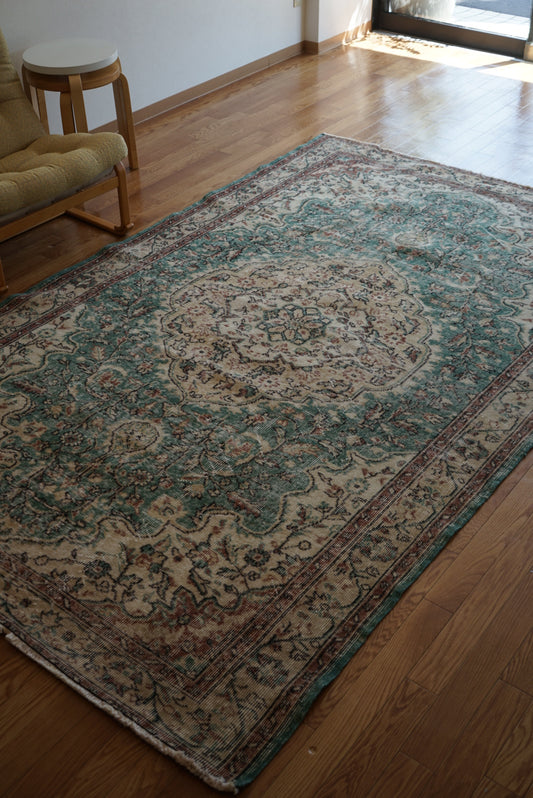 Türkiye Old Isparta EmeraldGreen 1970年代 267 × 169 cm No.TR25275